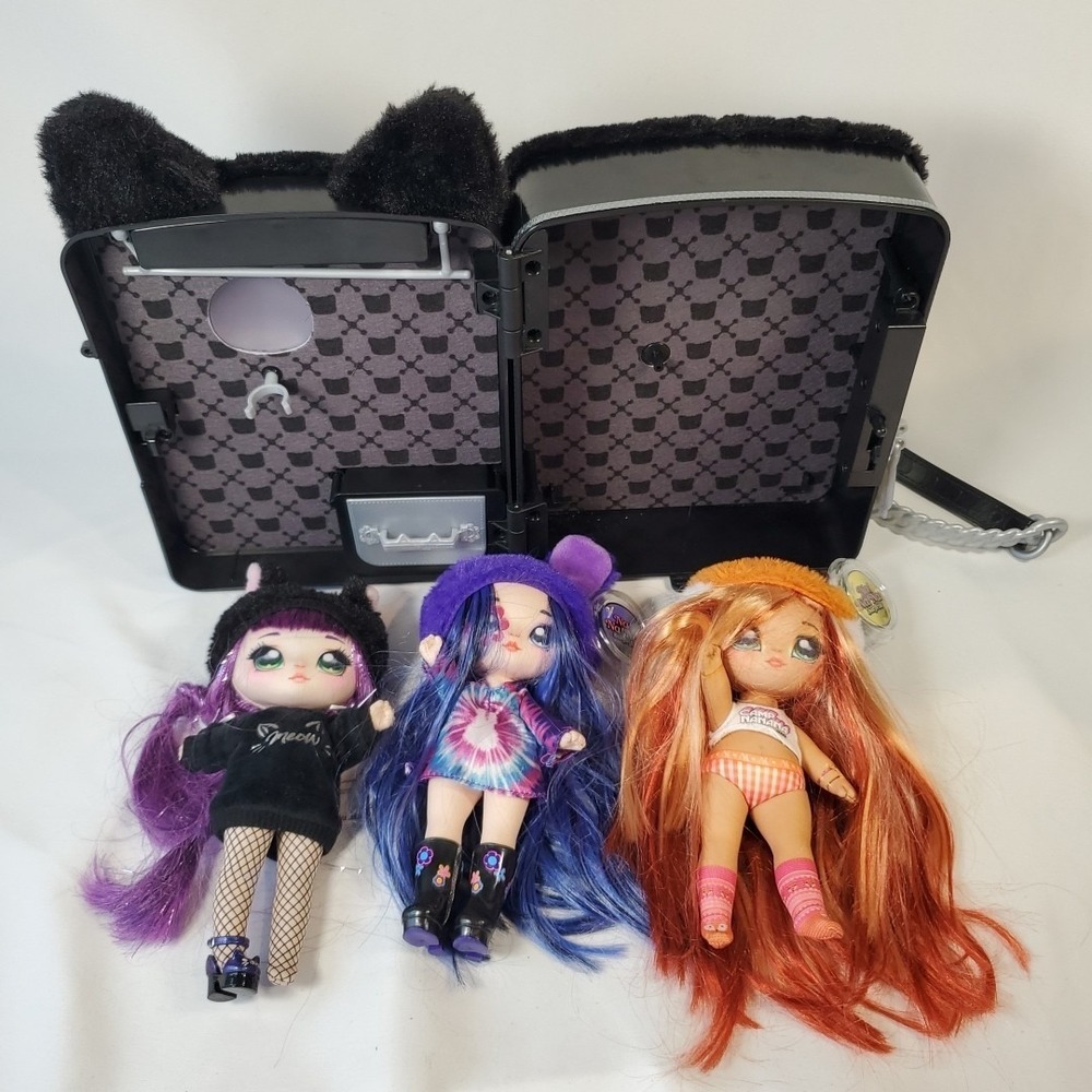 Na Na Na Surprise Backpack And Doll Lot - Meow, Camping, Series 4 - READ